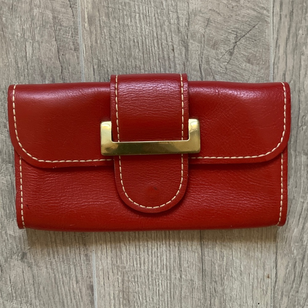 Vintage Roger Van S Red Orange Clutch